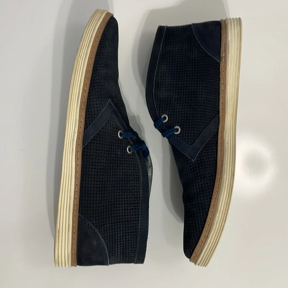 Donald Pliner Men's Size 10 Timm Chukka Navy Blue Suede Lace Up‎ Casual Boot